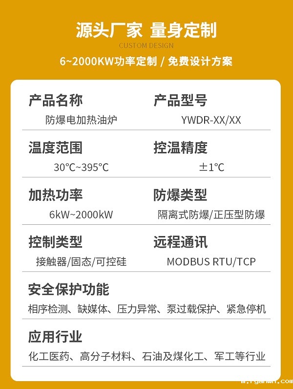 小型防爆导热油炉参数